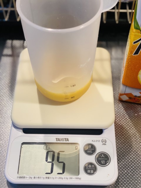オレンジブレッド計量;オレンジジュース