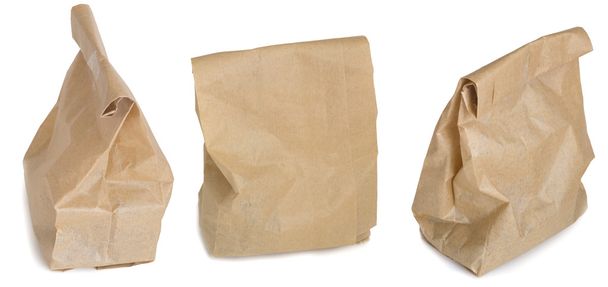 パン屋さんの包装紙；茶紙袋