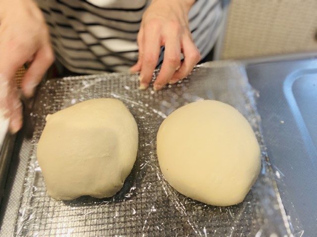本日のパン；夏野菜ロールの一次発酵