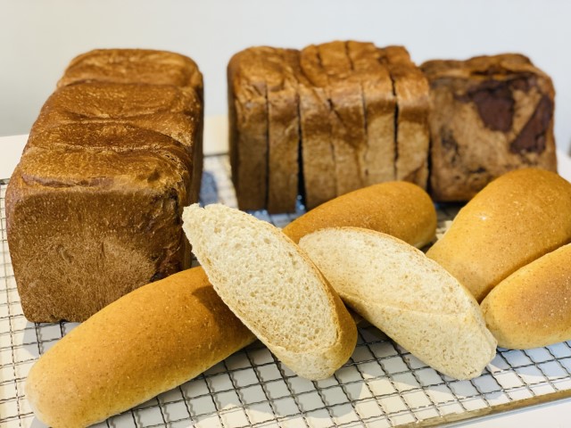 本日のパン：チョコレート食パン・全粒粉コッペ